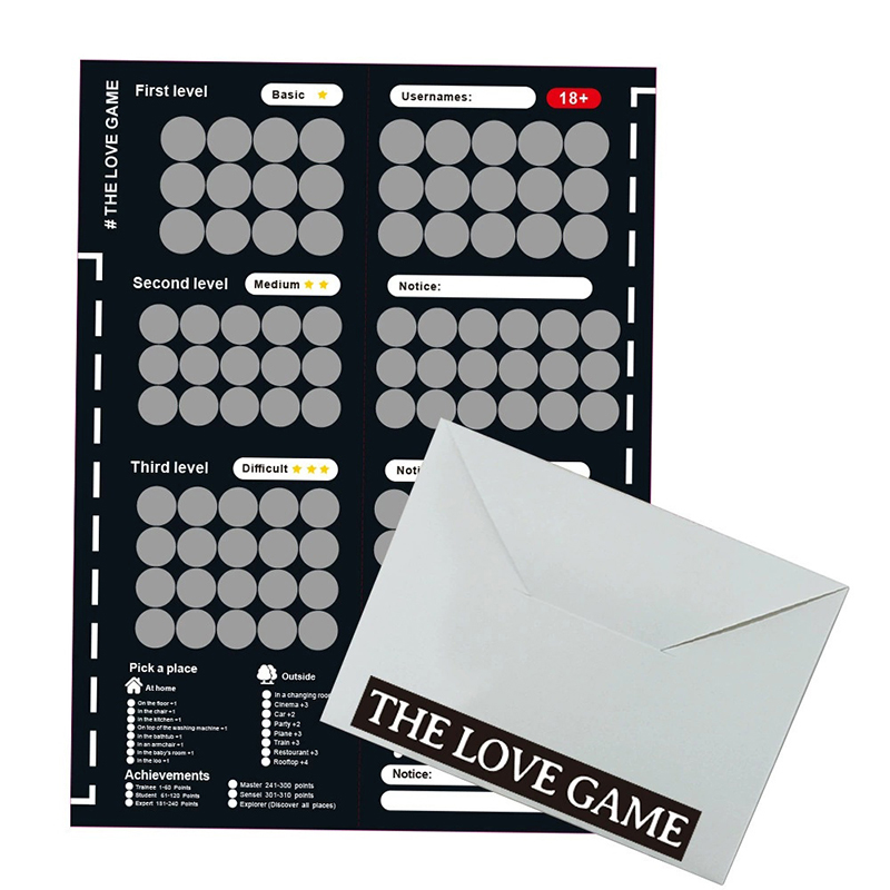 Board Game Unmatched - 100가지 체위 게임 커플 체위 스크래치