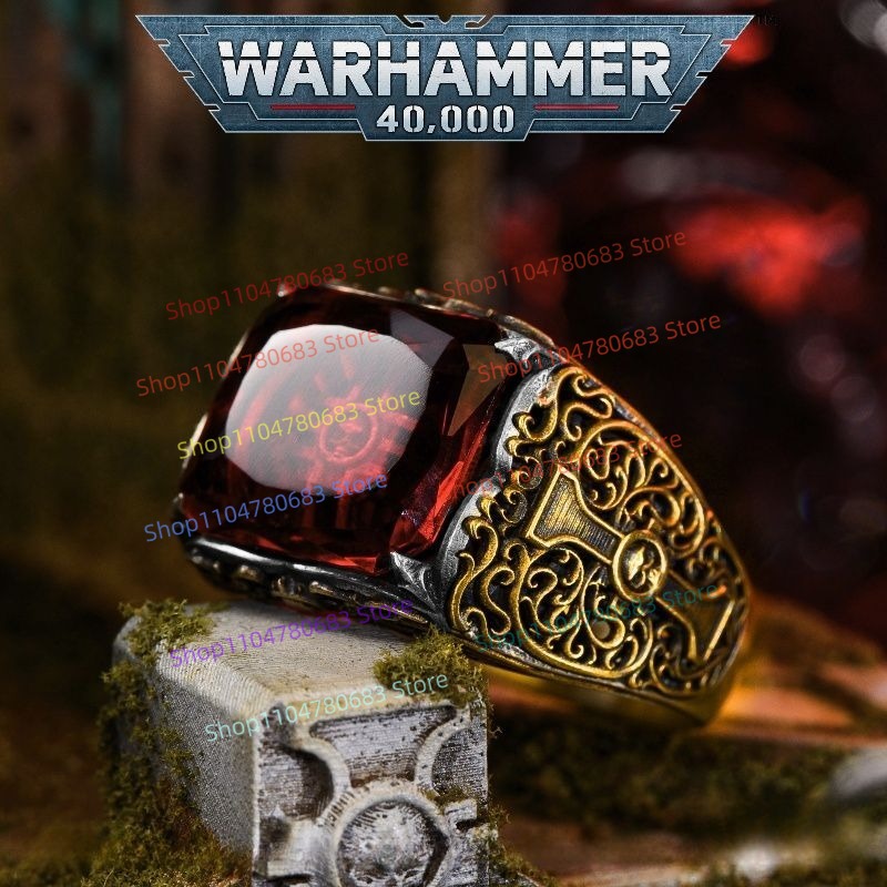 40K 인퀴지터 조절 가능 반지, 표시된 손바닥 인장  - Board Game War 리뷰 및 가격