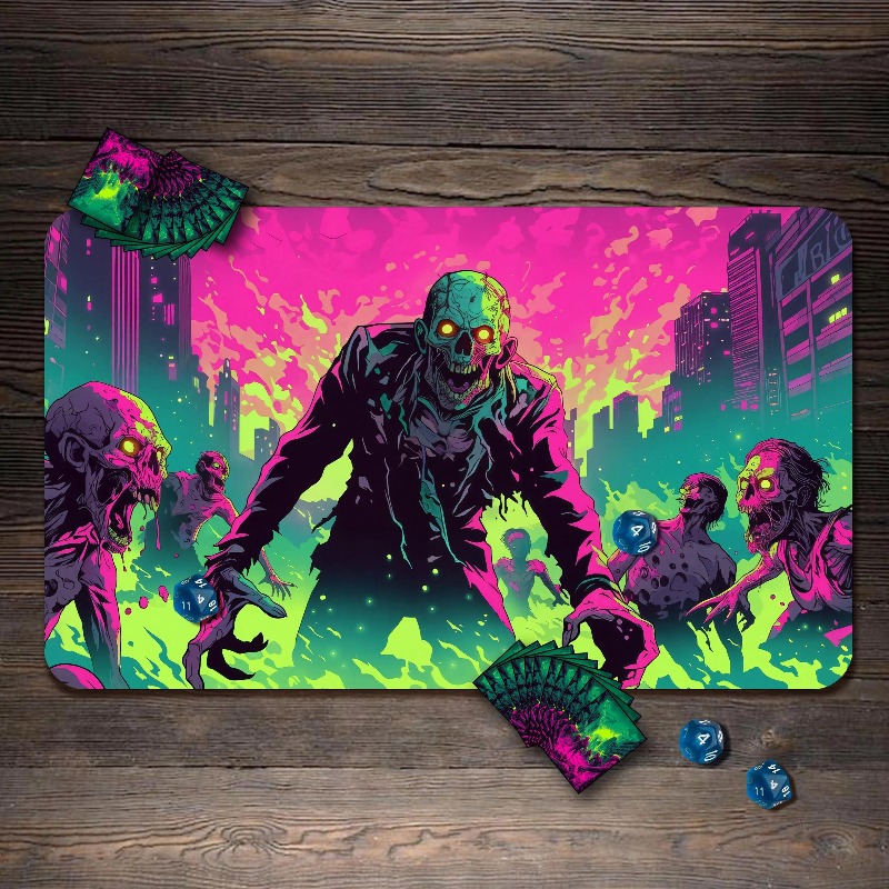 네온 좀비 아포칼립스 시티 플레이매트 호러 언데드 스켈 - Board Game Zombie 리뷰 및 가격